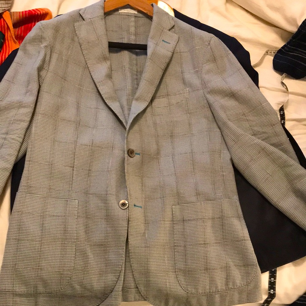 Boglioli unstructured K jacket wool- cotton - linen sz 50 (us 39-40)
